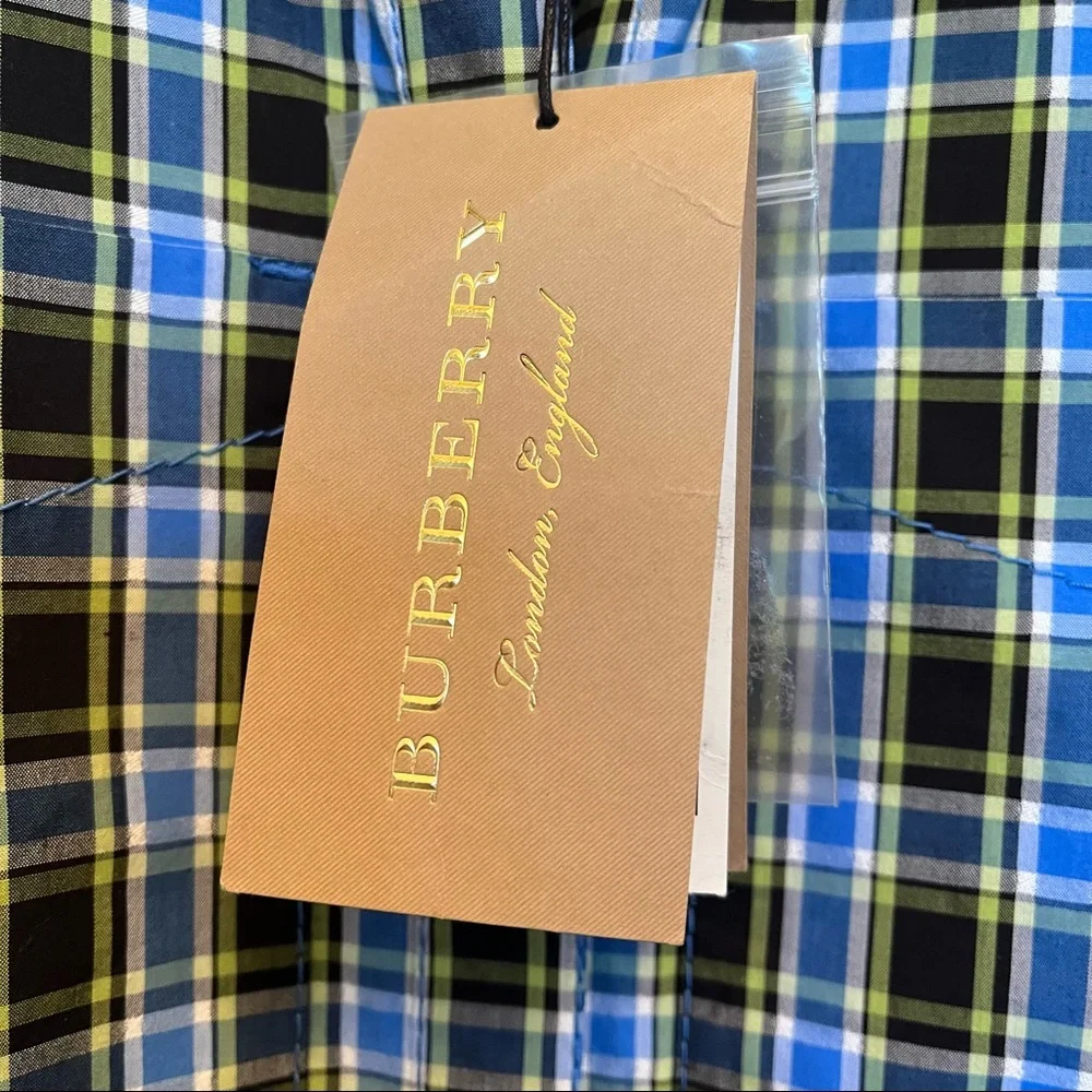 Burberry Ladies Blue Lampton Check Tie Waist Jumpsuit Brand Size 12 (US Size 10) - Picture 11 of 14